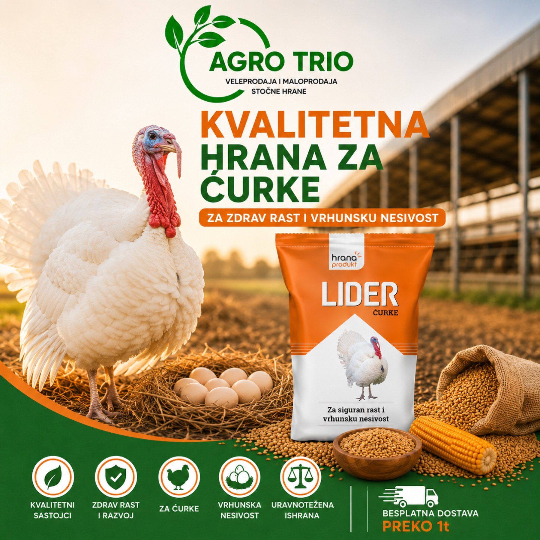 Hrana za ćurke — Agro Trio